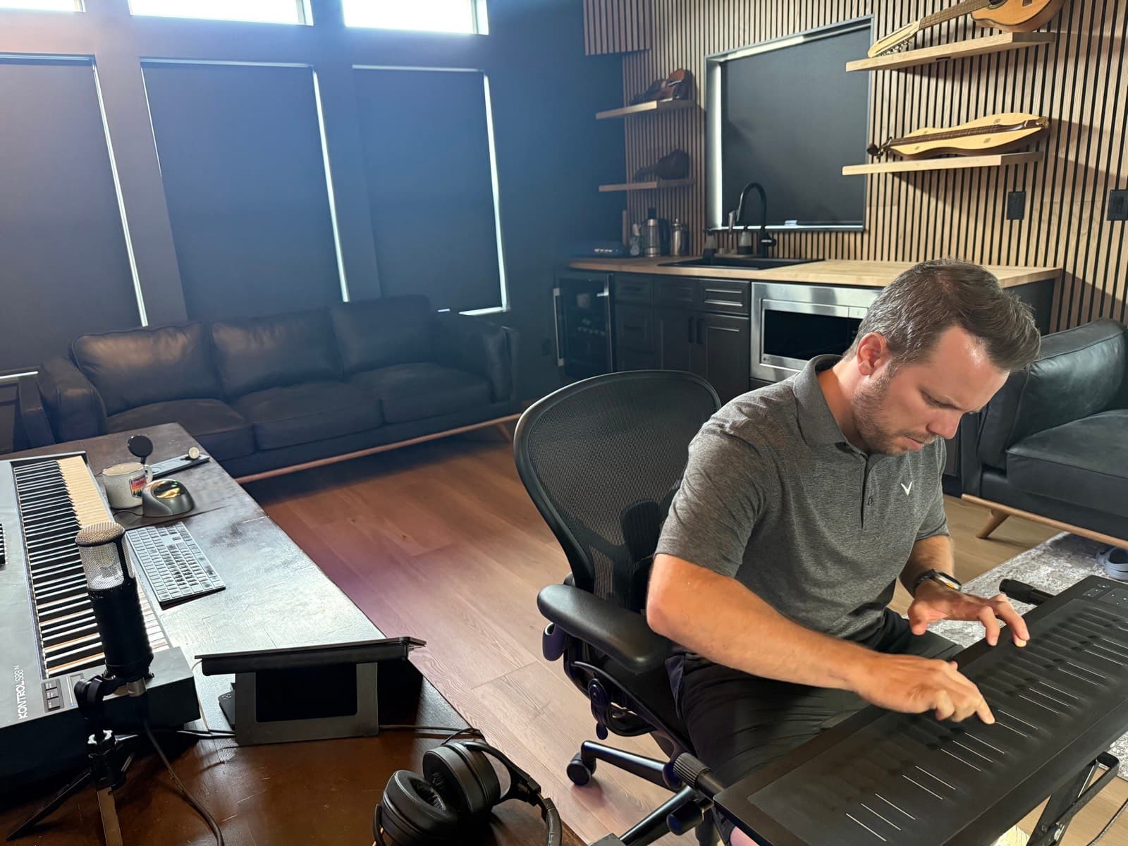 Playing Seaboard in the studio