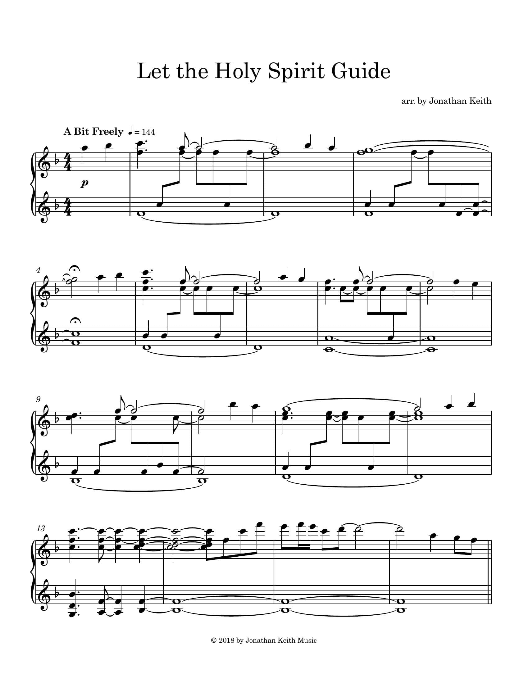 Let the Holy Spirit Guide — Sheet Music