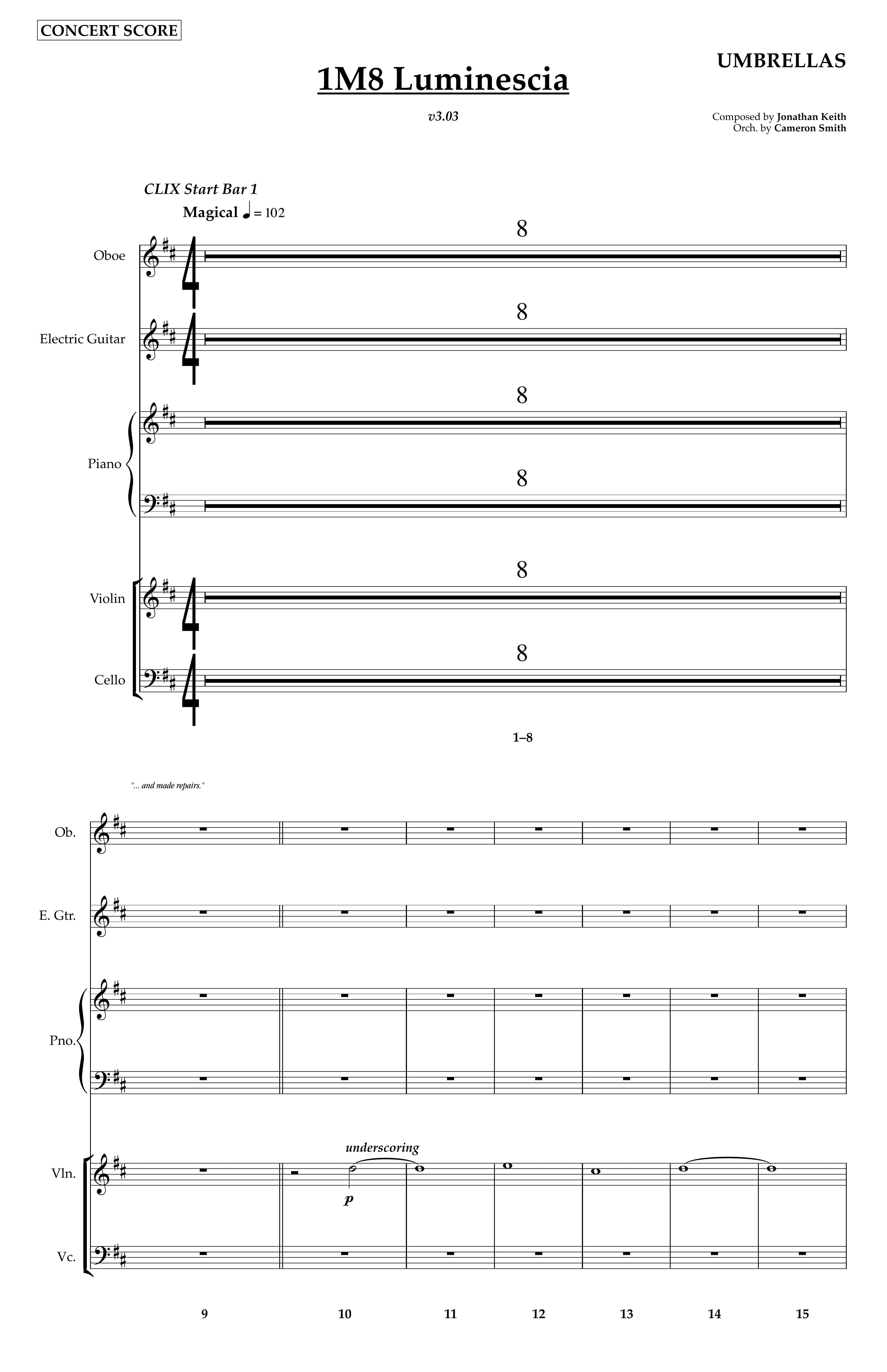 The Umbrella: Luminescia — Score