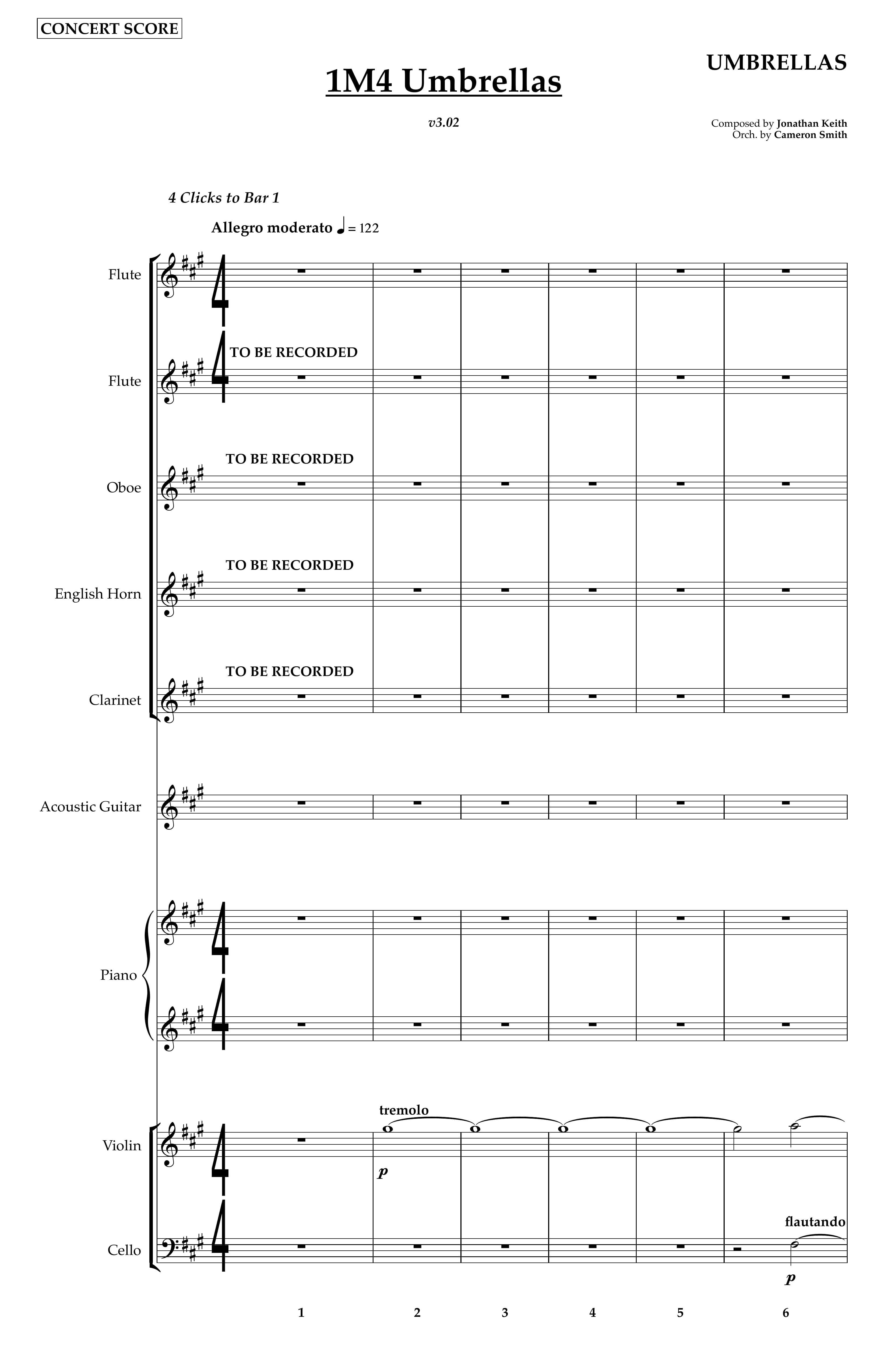 The Umbrella: Umbrellas — Score